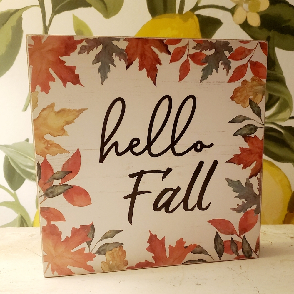 Hello Fall Decorative Sign